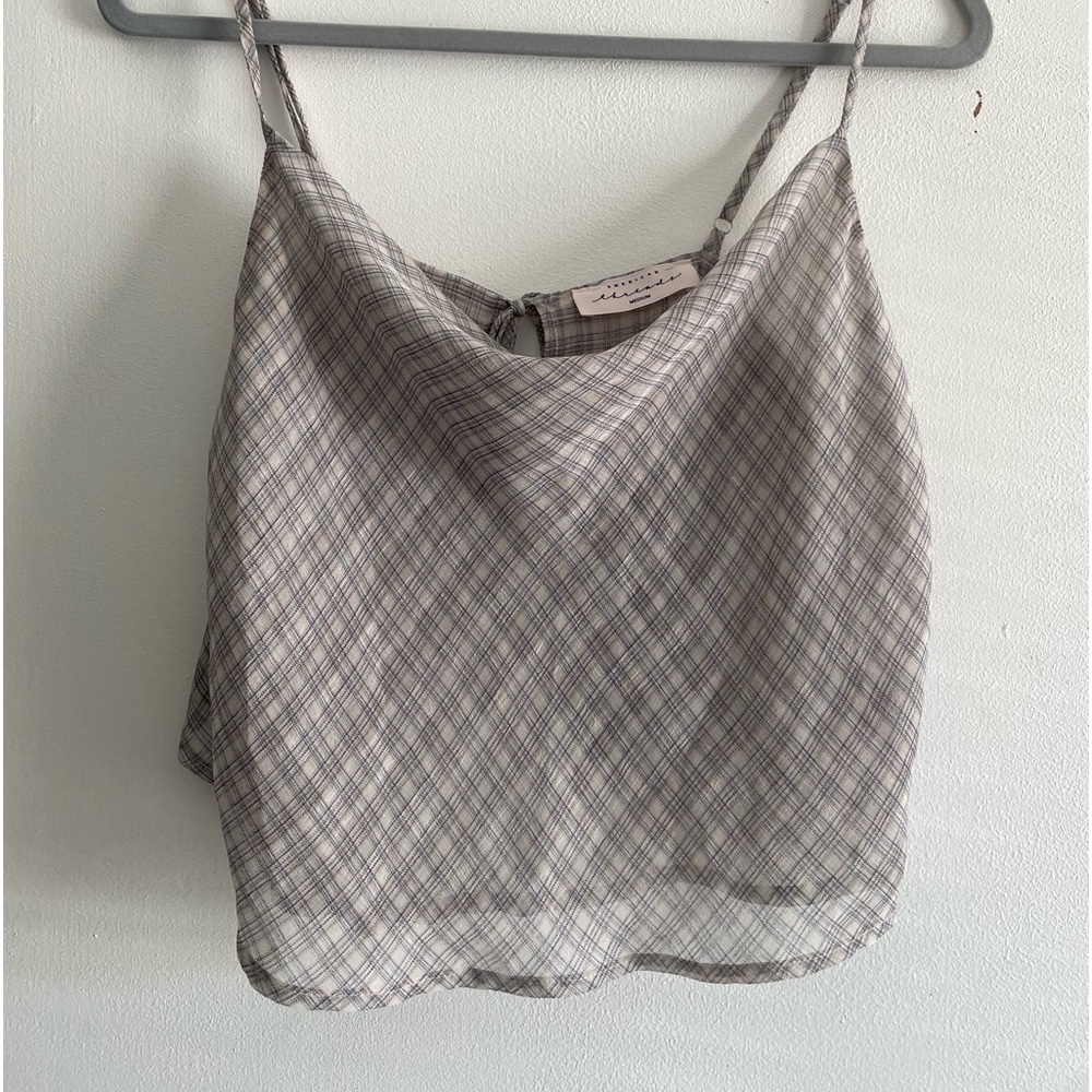 American Threads sheer tie back tank top sized medium